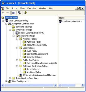 Figure 16-5 Group Policy snap-in