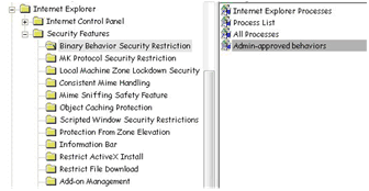 Figure 3.6 Active Directory Group Policy settings for Feature Control