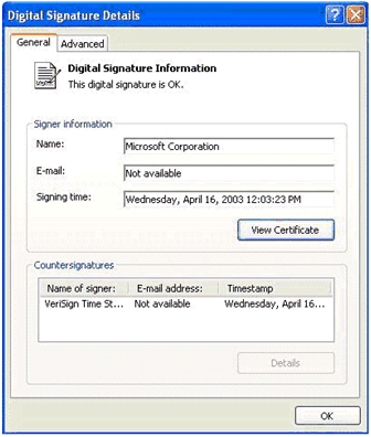 Figure 2.13 The user checks the publisher details to decide if the attachment is from a trustworthy source