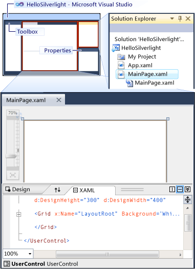 New Silverlight project in Visual Studio