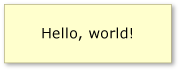 "Hello, world!" textblock.