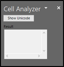 The Cell Analyzer VSTO Add-in running in Excel