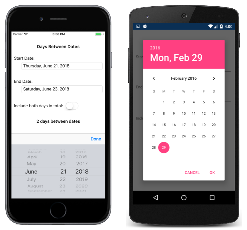 Days Between Dates application screenshot