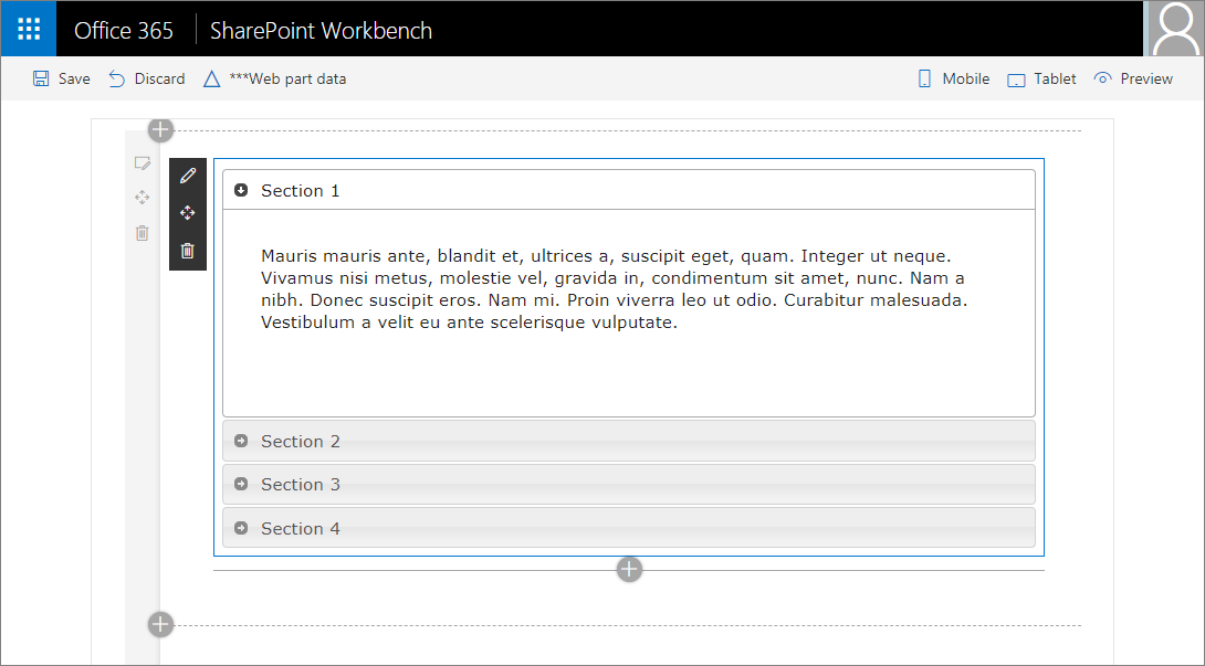 Add the jQueryUI Accordion your SharePoint client-side web part Docs
