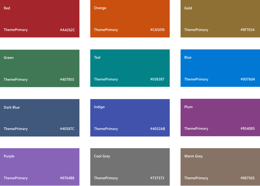 Sharepoint Themes And Colors Microsoft Docs