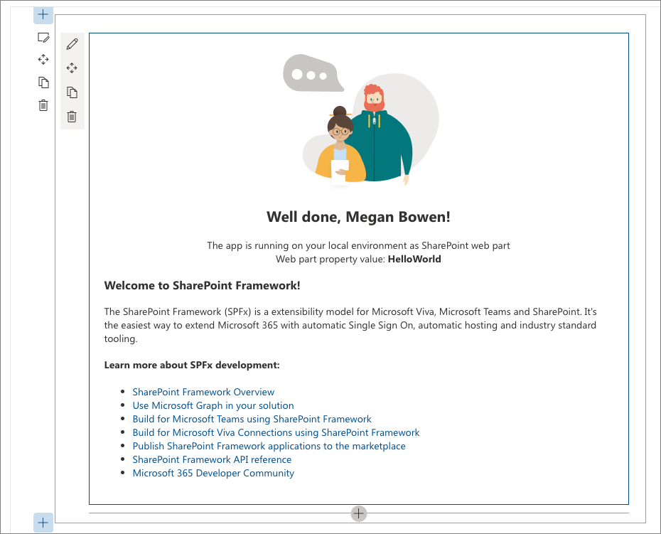 HelloWorld web part in SharePoint Workbench