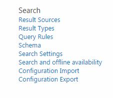 Site Settings - Search