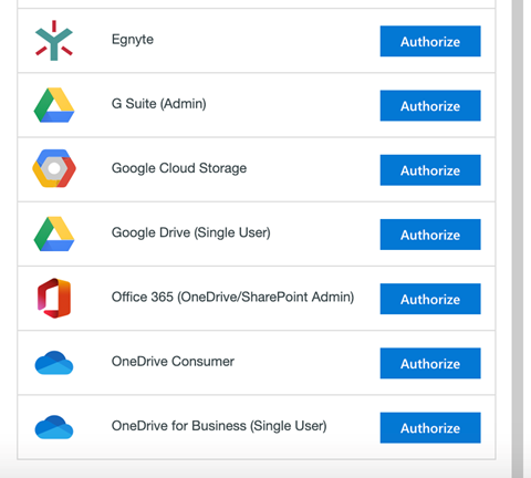 Google Cloud Connector List
