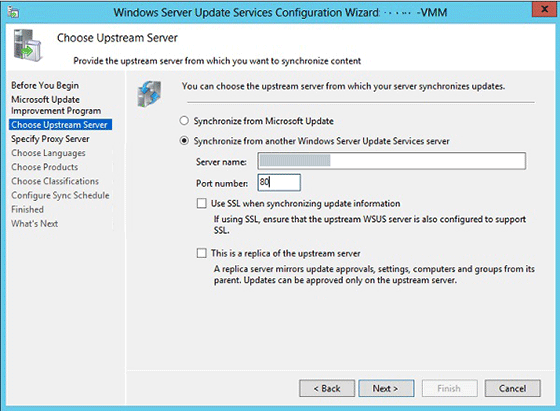 WSUS Upstream Server Sync from WSUS