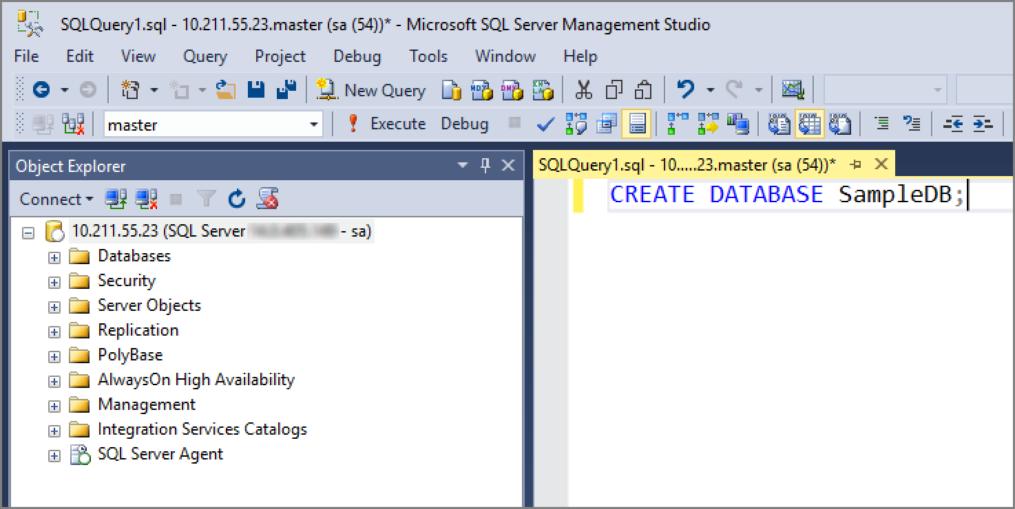 Picture of Microsoft SQL Server tools.