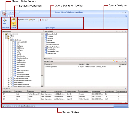 Report Datasets Sql Server Reporting Services Ssrs Microsoft Docs