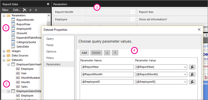 Report Parameters Report Builder And Report Designer Sql Server Reporting Services Ssrs Microsoft Docs