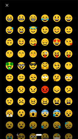 Picture of emojis window.