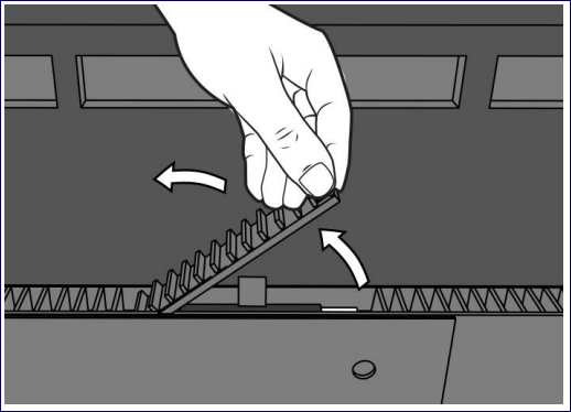 Screenshot that shows lifting open the compartment door.