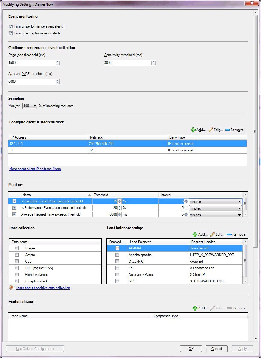 Screenshot of Client-Side Modifying Settings.