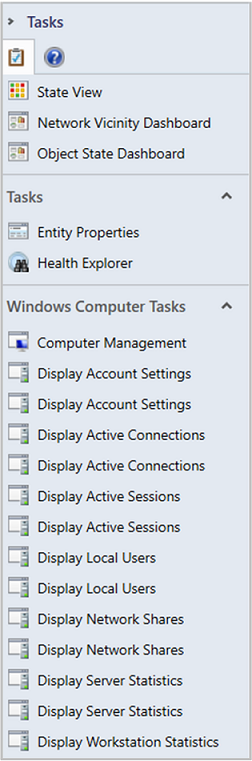 Screenshot showing example of tasks.