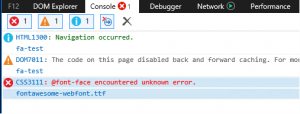 Screenshot of CSS3111 error.