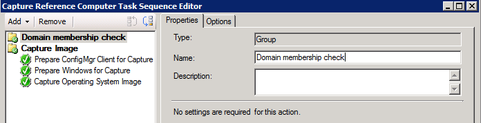 Screenshot of the newly added Domain membership check group.