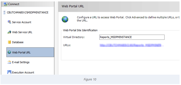Select Web Portal URL in the Reporting Services Configuration Manager.