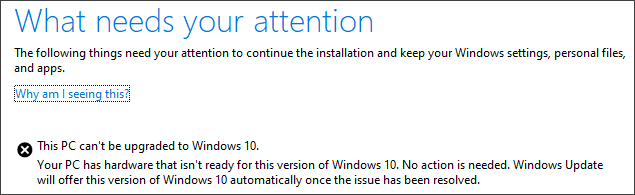 erreur de disque dur de mise à jour Windows