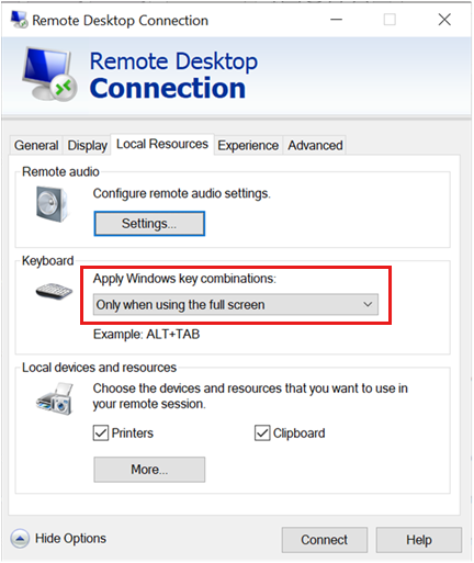 Local computer behaves as if the Windows logo key is pressed after you  switch from a Remote Desktop session - Windows Client | Microsoft Docs