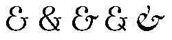 Alternative ampersand glyphs