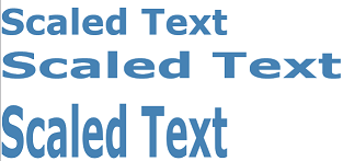 Text with a scale transform applied