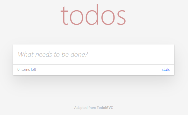 Screenshot shows the todo service displayed from your debugging, with an entry box for tasks.