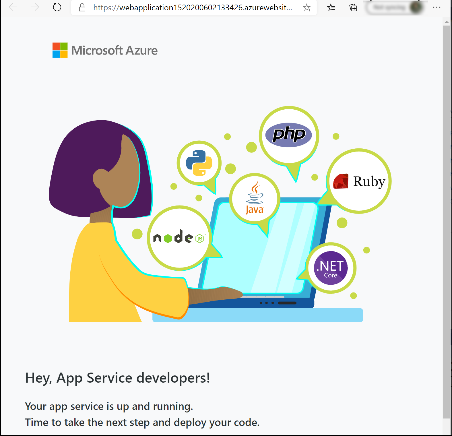 Screenshot of web application.