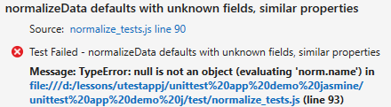Odd failure report about a null object