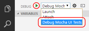 Specifying a debug configuration in Visual Studio Code