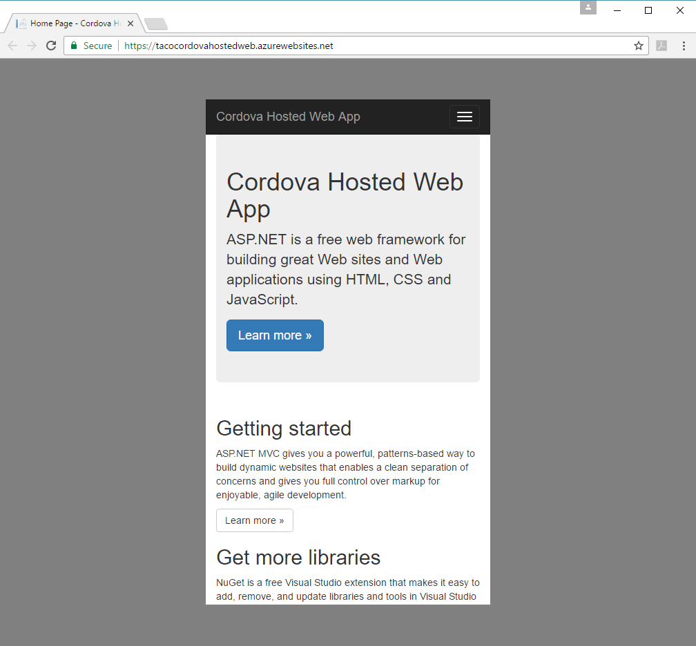 Run the Hosted Web App-1