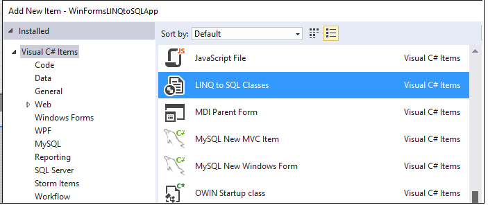 How to install linq to sql in visual studio 2017 Linq To Sql O R Designer Overview Visual Studio Microsoft Docs