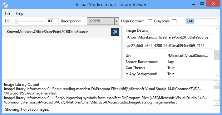 Image Library Viewer Filter ID