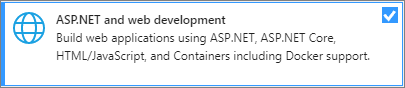 Screenshot shows the dot NET Core cross-platform development workload in the Visual Studio Installer.