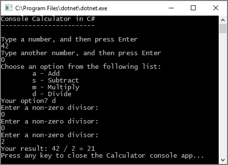 Tutorial Create A Simple C Console App Visual Studio Microsoft Docs