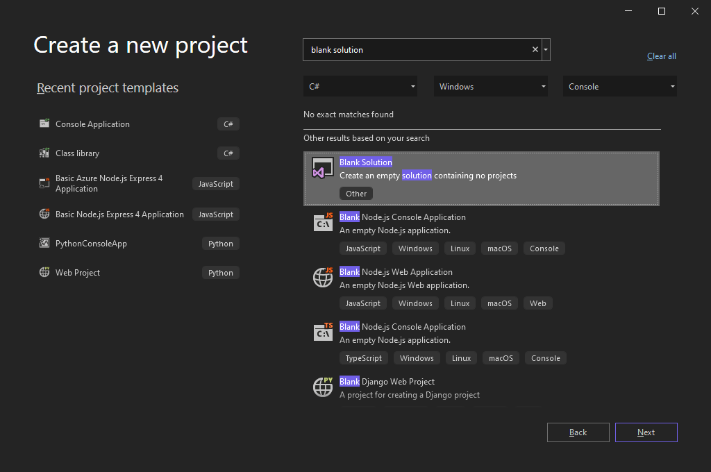 Introduction to projects and solutions Visual Studio (Windows