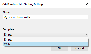 Add custom file nesting rules