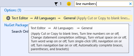 Screenshot of the Visual Studio editor with line numbers.