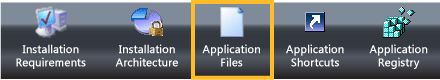 The Application Files button.