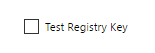 an image showing the "test registry key" checkbox