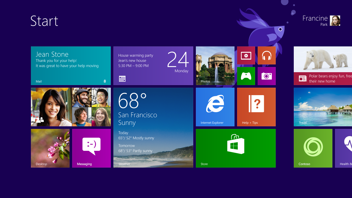 Screenshot of a mobile broadband app's tile on the Windows Start screen.