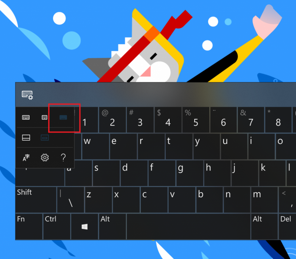 More touch keyboard symbols.