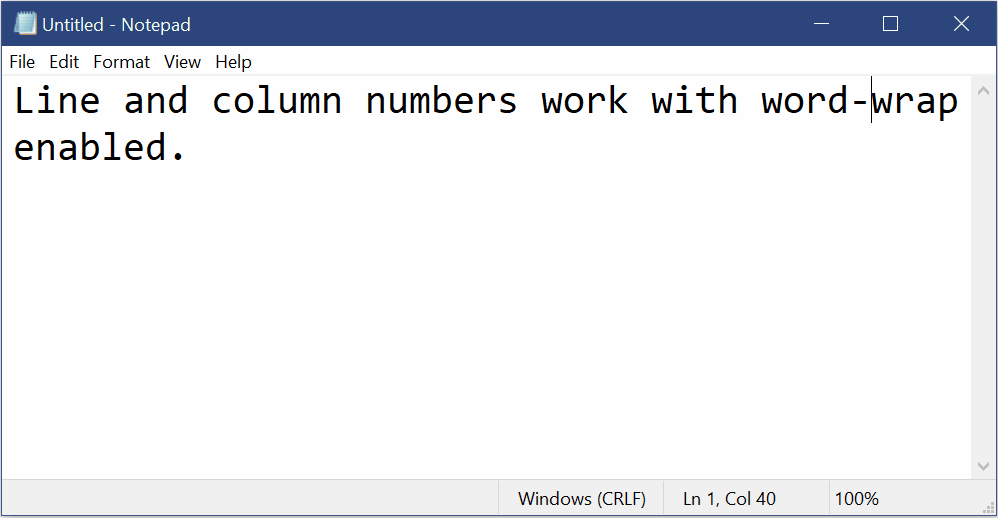 Line numbers with word-wrap