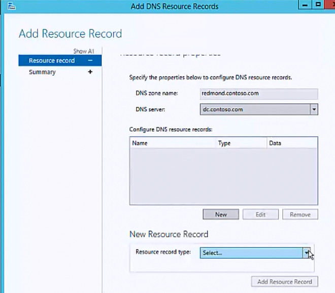 Resource record type
