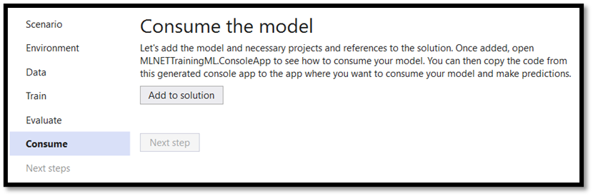 Add your model to your solution