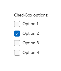 Selecting multiple options with check boxes