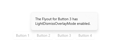 Flyout Opened Above Button 3