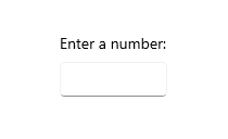A header reading "Enter expression:" above a NumberBox.