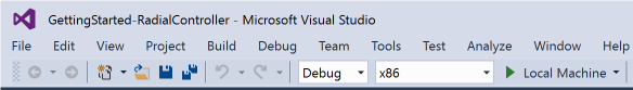 Visual Studio Build project button
